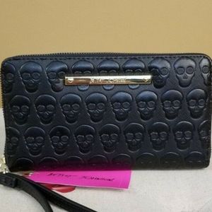 Betsey johnson skull wristlet